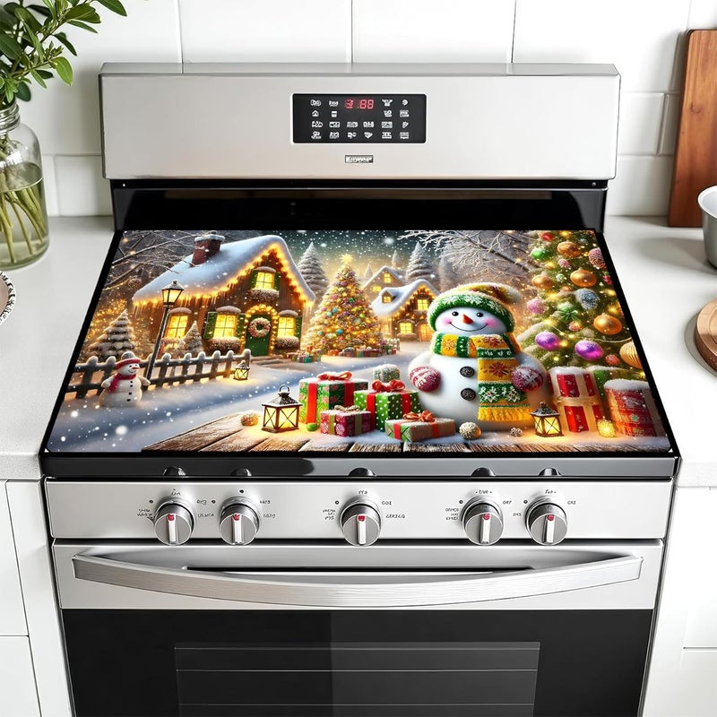 AOHMPT Stove Top Cover for Electric Stove: 28''×20'' Stove Cover Elevate Your Kitchen Reliable Heat Protection,Non-Slip Kitchen Decor (MAI-Z2411176) - Image 1
